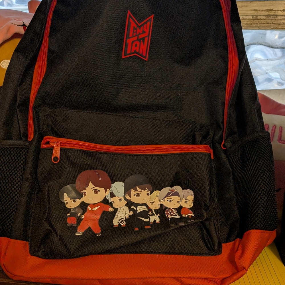 Spencer's Black and Red Anime Character Backpack